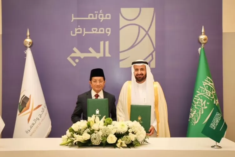 Menag Nasaruddin dan Kepala BP Haji Mochammad Irfan Yusuf dalam Pameran Haji 2025, Minggu 12 Januari 2025 (instagram.com/badan.penyelenggaraanhaji)