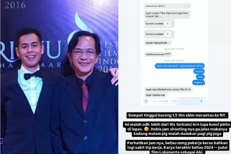 Surya Sahetapy menceritakan momen lucu ketika Ray Sahetapy sering terkunci di apartemen. (Instagram/suryasahetapy)