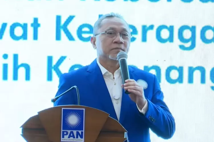 Zulkifli Hasan saat menyampaikan pidato target PAN 4 besar di Pemilu 2029. (Tangkapan layar YouTube PAN TV)