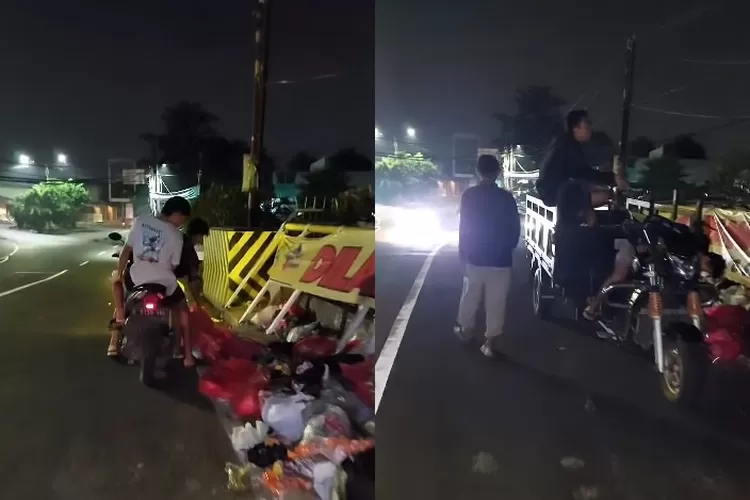 Tangkapan layar aksi warga mencegat orang membuang sampah sembarangan. (Instagram/saifullah1203kh)