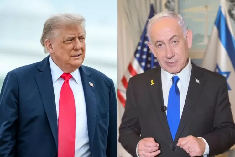 Menyoroti pernyataan terbaru AS-Israel terkait akhir peperangan di Gaza, Palestina. (Instagram.com / @realdonaldtrump-@b.netanyahu)