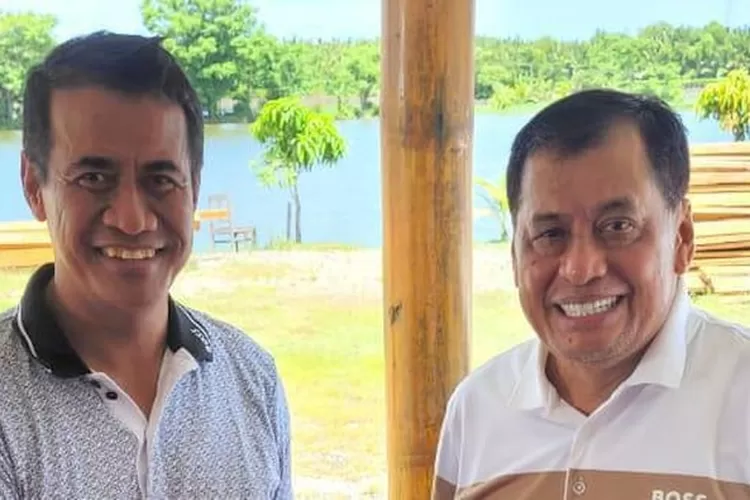 Mentan Andi Amran Sulaiman bertemu dengan Wakil Ketua Umum Golkar Nurdin Halid (NH) di Makassar, Minggu, 31 Maret 2024.