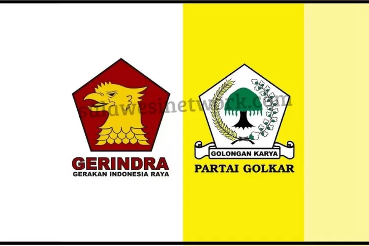 Logo Gerindra dan Golkar