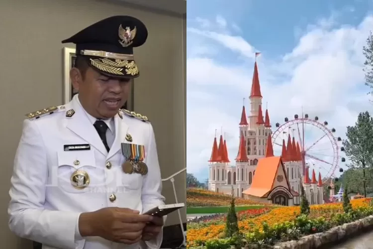 Potret Gubernur Jabar Dedi Mulyadi (kiri) dan tempat wisata Hibisc Fantasy di Puncak Bogor (kanan). (Instagram.com / @dedimulyadi71 - @hibiscfantasypuncak_bogor)