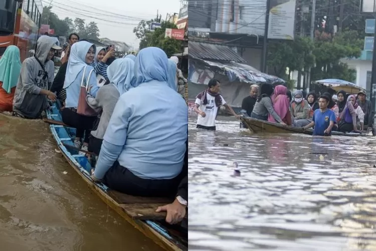Potret video amatir bencana banjir di Bandung, Jawa Barat. (X.com/@KafiKurnia)