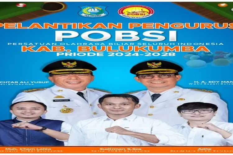 12 Mei 2025 mendatang, Pengurus Persatuan Olahraga Biliar Seluruh Indonesia (POBSI) Kabupaten Bulukumba periode 2025&ndash;2029 akan resmi dilantik.