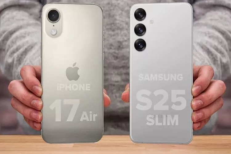 (Ilustrasi) iPhone 17 Air vs Samsung Galaxy S25 Edge (1st)