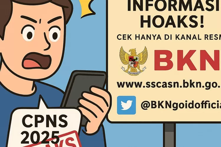 (Ilustrasi) waspada informasi hoaks CPNS 2025. (1st)