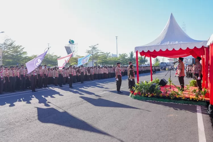 Gubernur Sulsel Andi Sudirman Sulaiman pimpin upacara Hari Pramuka ke-64 Tingkat Provinsi. (Humas Pemprov Sulsel)