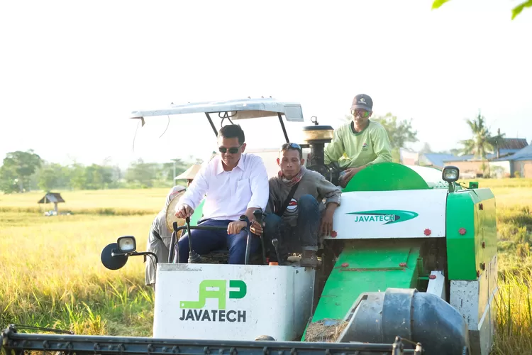 Bupati Bantaeng M Fathul Fauzy saat menghadiri panen serentak. (Humas Pemkab Bantaeng)