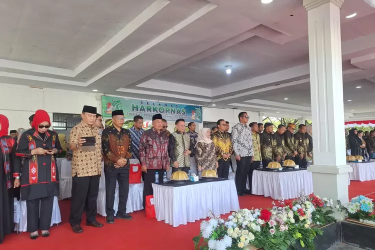 Bupati Sinjai Hj Ratnawati Arif hadiri Harkornas di Sulsel yang dipusatkan di Jeneponto. (Humas Pemkab Sinjai)
