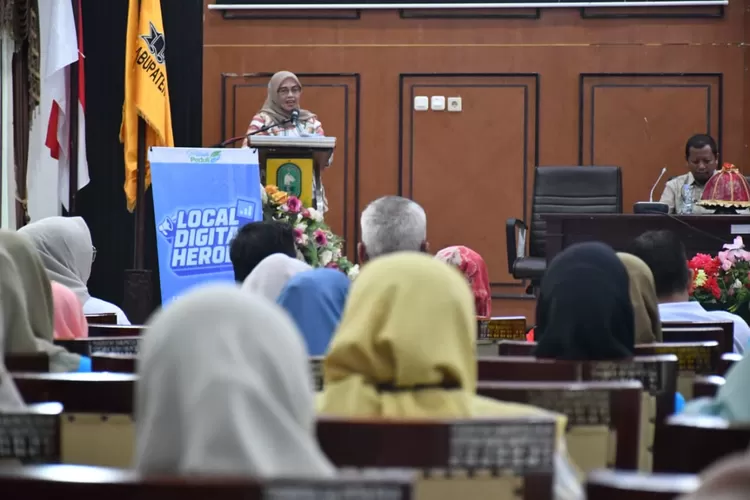 Bupati Sinjai Hj Ratnawati Arif buka Program Local Digital Hero 2025.