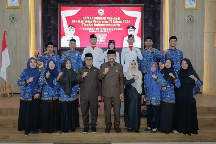 Pj Sekda Barru Abubakar pimpin Upacara Hari Kesadaran Nasional.