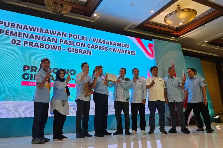 Purnawirawan Polri dan Warakawuri se-Jateng dan DIY Deklarasi Dukung Prabowo-Gibran