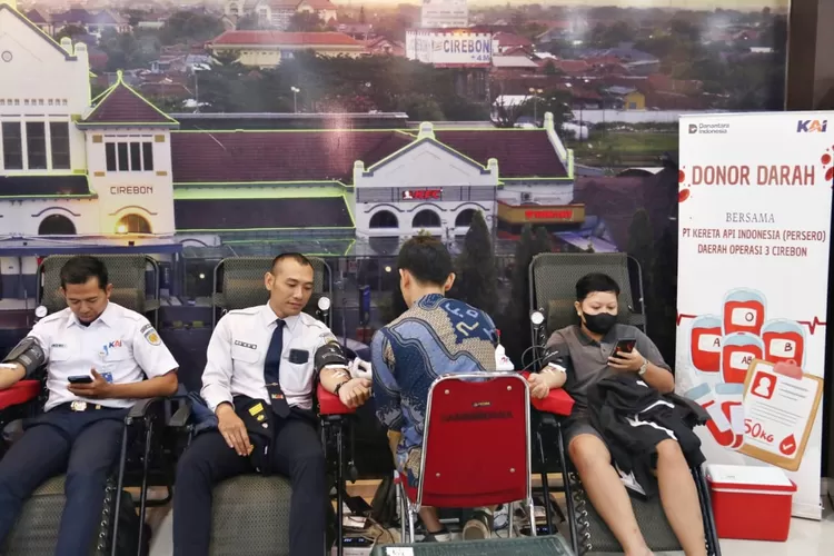 KAI Daop 3 Cirebon Selenggarakan Donor darah