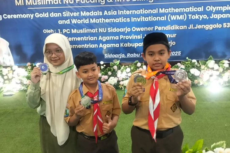 Siswa dari MI Muslimat NU Pucang Sidoarjo dan MTs Bilingual Muslimat NU Pucang Sidoarjo kembali mengukir prestasi membanggakan di ajang internasional.