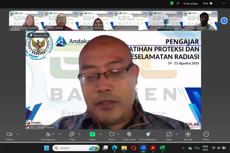 PT Andakara Bertumbuh Sejahtera dan Bapeten Gelar Pelatihan Proteksi Radiasi 