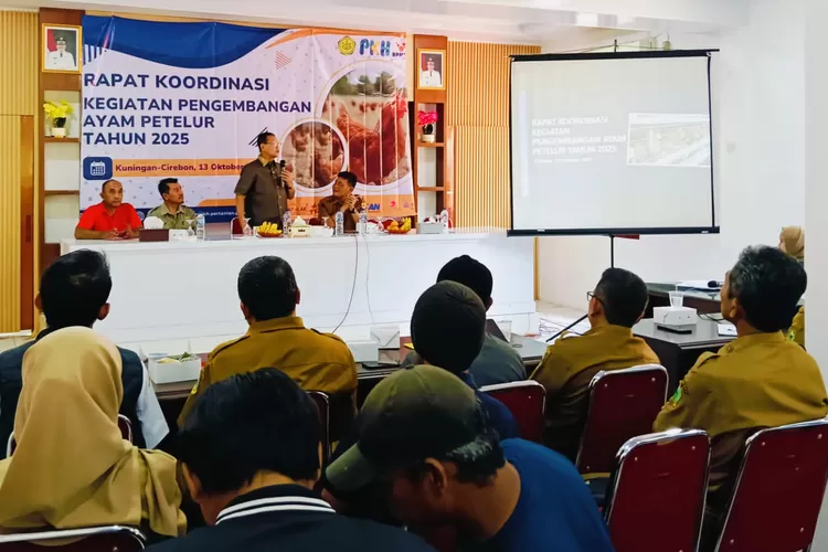 Rapat koordinasi kegiatan pengembangan ayam petelur tahun 2025.