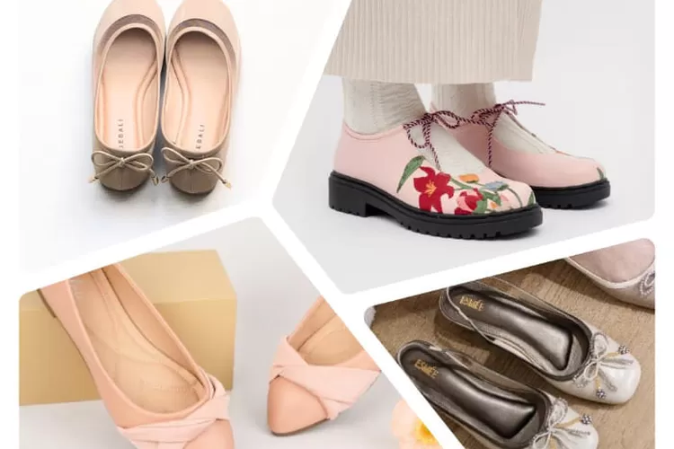 Rekomendasi sepatu cantik untuk remaja cewek sebagai penunjang OOTD ketika liburan. (Kolase Foto Shopee/Esmee Official Shop, Shopee/Dianable Official Shop, Shopee/Shoebali Official Shop, Shopee/Shop At Blow)