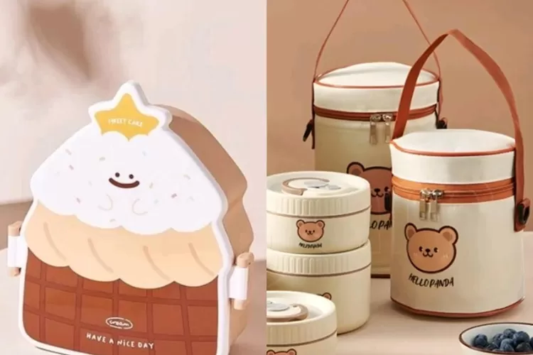 5 Kotak makan lucu untuk anak sekolah, bikin anak auto lahap makan. (Kolase foto Shopee/Bonbox Official Shop dan Megam Official Shop)