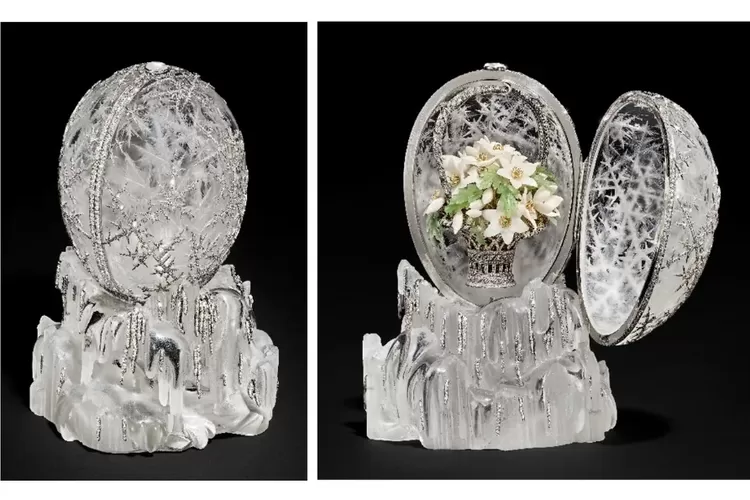 Faberg&eacute; Winter Egg akan dilelang dengan harga Rp400 miliar. Lihat sejarah dan keindahan karya seni Kekaisaran Rusia ini. (christies.com)