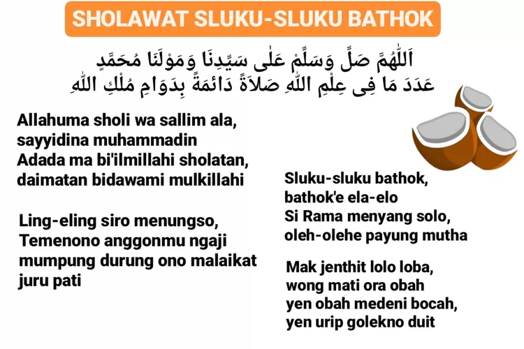 Lirik Sholawat Sluku Sluku Bathok Beserta Makna, Lagu Karangan Sunan ...