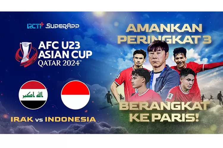 Cek Serkarang, Jadwal Siaran Langsung Timnas Indonesia Vs Irak di Piala