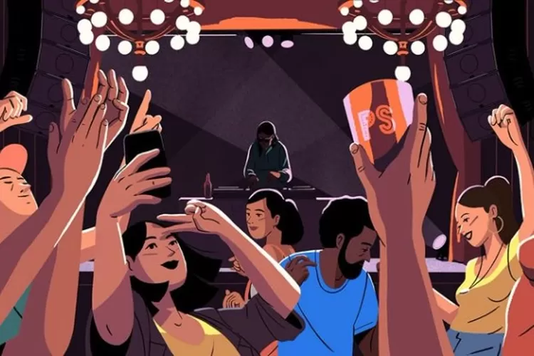 Ilustrasi pesta miras sekelompok geng motor (Pinterest)