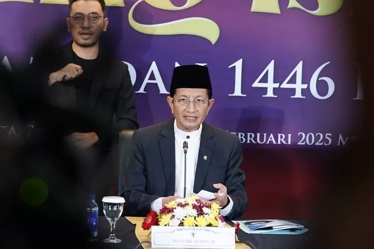 Keputusan sidang isbat (penetapan) 1 Ramadan 1446 H yang dipimpin Menteri Agama Nasaruddin Umar di Kantor Kementerian Agama, Jalan MH Thamrin Nomor 6, Jakarta, Jumat (28/2/2025). (Kemenag)