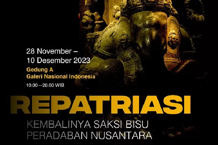 Pameran "Repatriasi: Kembalinya Saksi Bisu Peradaban Nusantara" memamerkan koleksi artefak bersejarah hasil repatriasi. (Instagram @galerinasional)