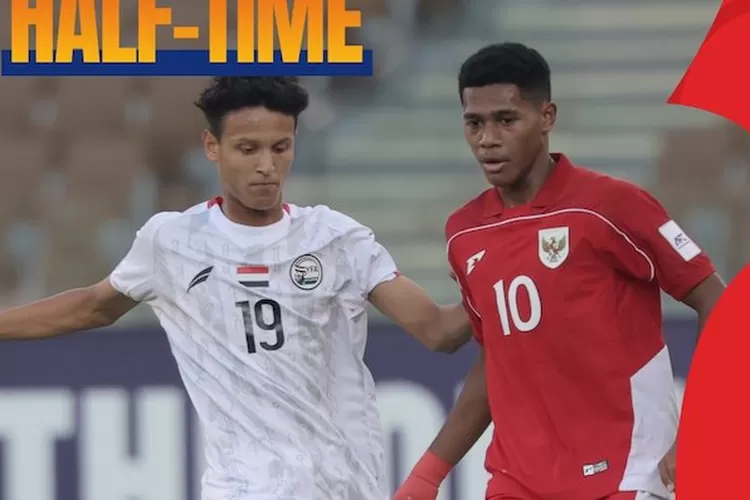 Babak pertama PIala Asia U17 Indonesia vs Yaman sementara Indonesia unggul 2-0. (AFC)