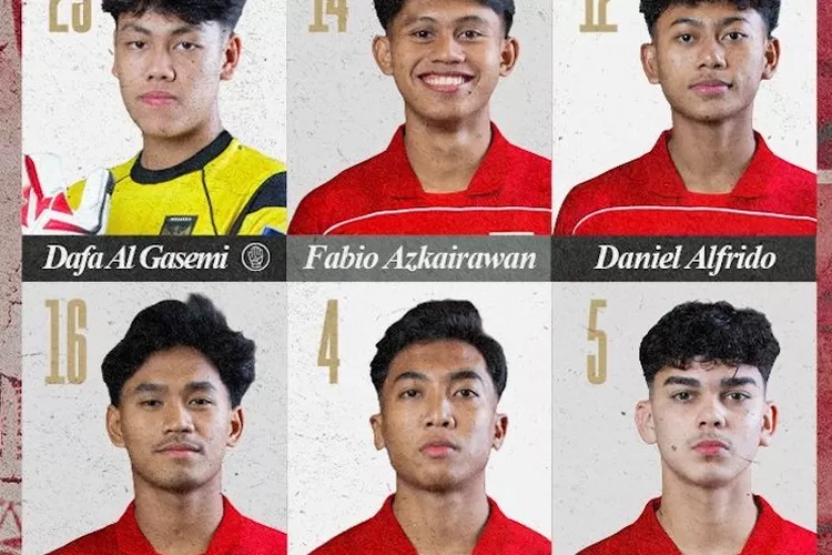 Susunan pemain timnas Indonesia U17 saat menghadapi Yaman dalam Piala Asia 2025. (Timnas Indonesia)