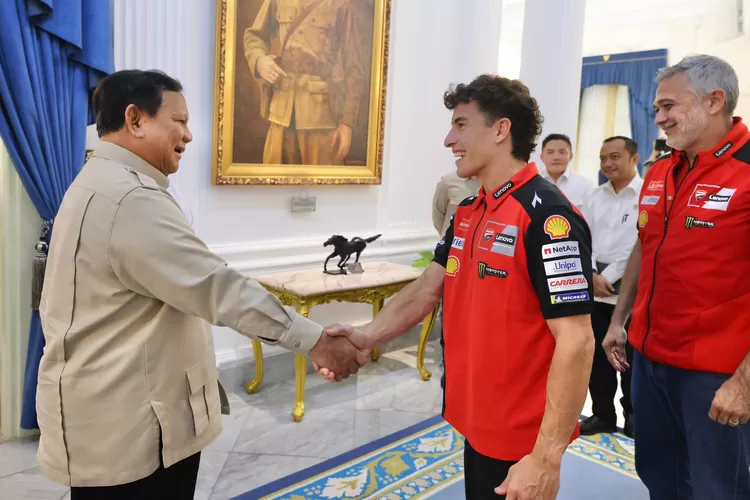 Presiden RI Prabowo Subianto Sambut Marc M&aacute;rquez di Istana, Dorong Sport Tourism dan Regenerasi Pebalap Indonesia