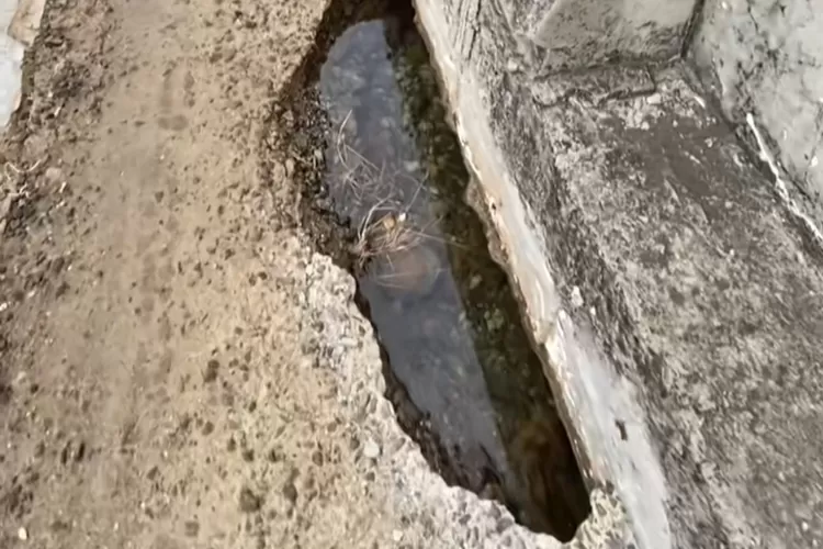 Tanggul laut yang ada di Muara Baru Jakarta bocor dan kini terancam banjir rob (Tiktok)