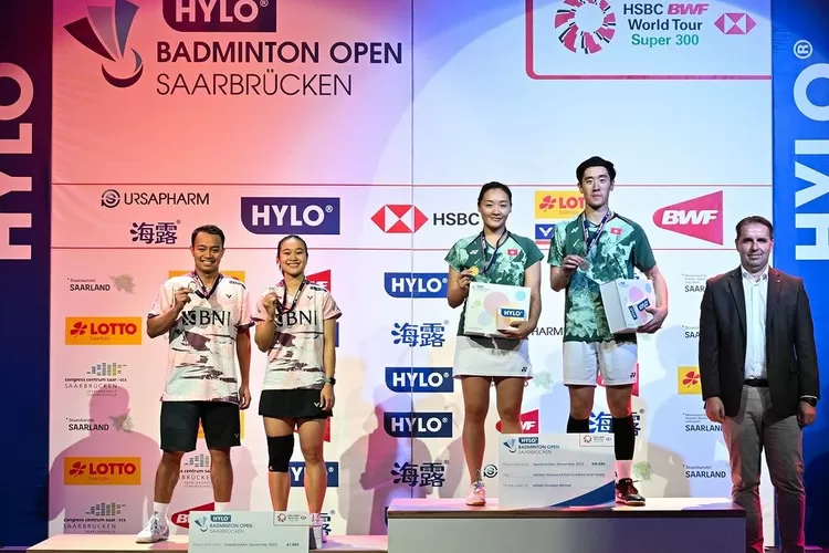 Rehan/Lisa menjadi runner-up Hylo Open 2023 usai dikalahkan pasangan Hong Kong Tang Chun Man/Tse Ying Suet di babak final, Minggu (5/11/2023).