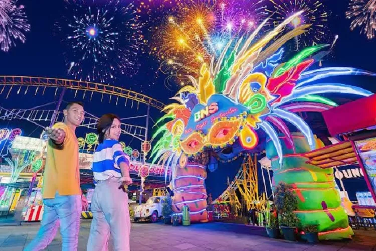 Salah satu sudut Batu Night Spectacular yang menjanjikan keindahan malam di Kota Batu 