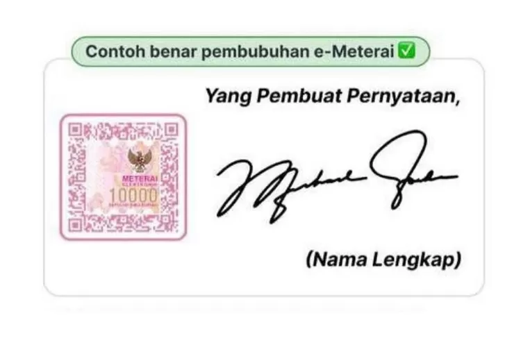 Cara Beli Dan Pasang Tanda Tangan E-Meterai Di Dokumen CPNS 2023 Via ...