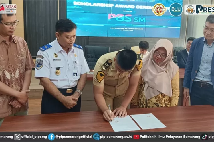POS SM Korea Berikan Penghargaan Beasiswa pada 3 Taruna PIP Semarang 