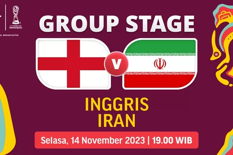 link live streaming pertandingan grup C Piala Dunia U17 2023 Inggris vs Iran (vidio)
