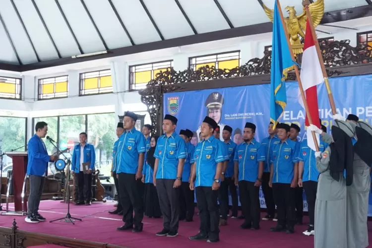 Pelantikan pengurus Komite Nasionsl Pemuda Indonesia (KNPI) Batang masa bakti 2023-2026 di Pendopo Kantor Bupati setempat, Senin 27 November 2023 (Diskominfo Batang)