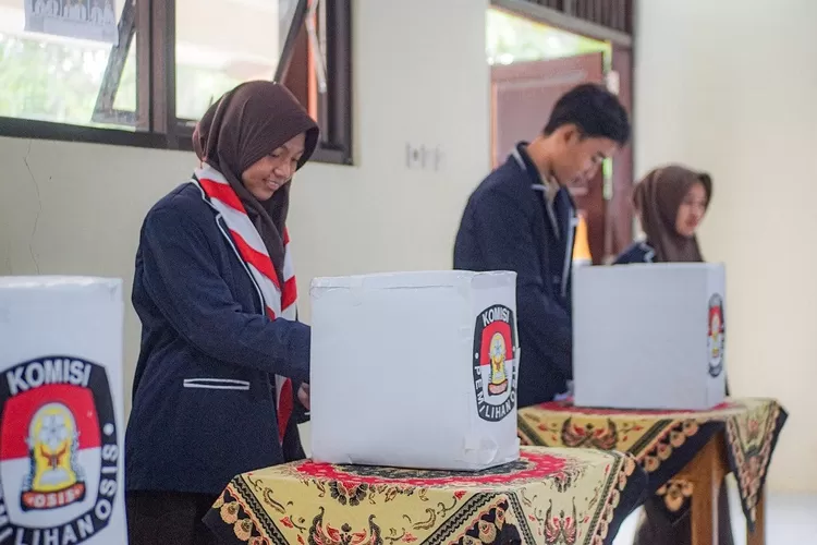 Proses pemilihan Ketua dan Wakil Ketua OSIS SMPN3 Subah Kabupaten Batang/ Dok SMPN 3 Subah.