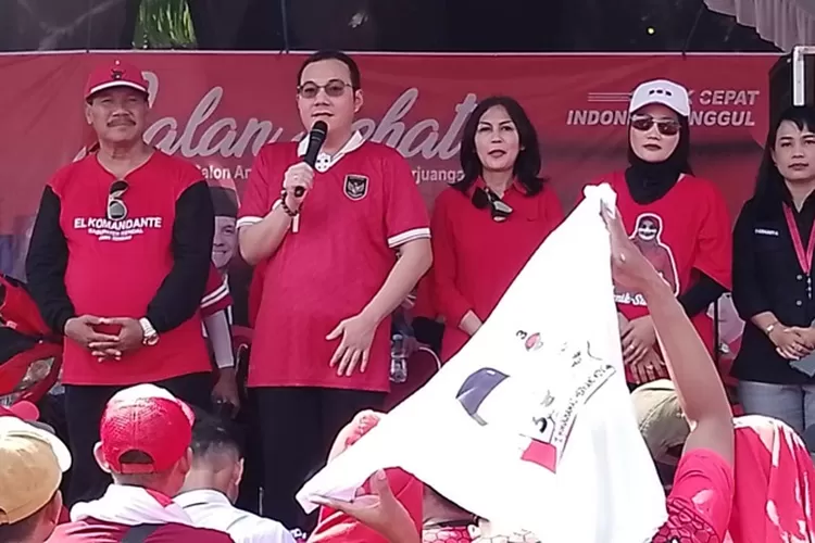 Jalan sehat sekaligus konsolidasi pemenangan PDI Perjuangan Kendal di Gemuh Sabtu 16 Desember 2023.  (Edi Prayitno/ kontributor Kendal)