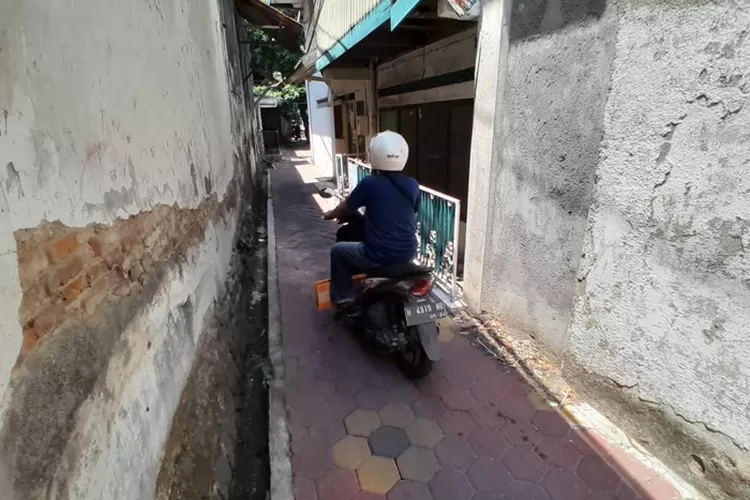 Kampung Basahan Semarang yang hanya menyisakan beberapa rumah.  (Ayosemarang.com/ Audrian Firhannusa)