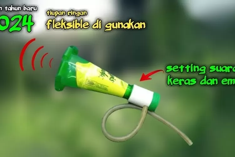 cara membuat terompet Tahun Baru 2024 dari botol bekas (YouTube Kebule Solder)