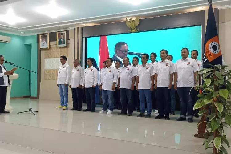 Pelantikan pengurus Persatuan Insinyur Indonesia (PII) Kendal periode 2023-2026 di Aula DPUPR Kendal Kamis 4 januari 2023.  ((edi prayitno/kontributor Kendal))