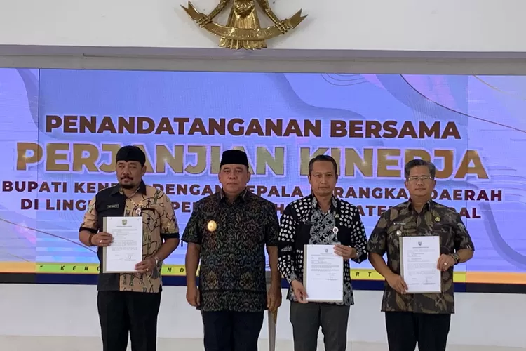 Penandatanganan perjanjian kinerja Kepala OPD di Pendopo Tumenggung Bahurekso Kamis 25 Januari 2024 (Edi Prayitno/ kontributor Kendal)