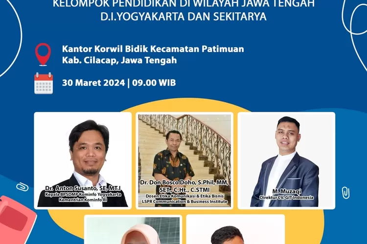 Kementerian Kominfo RI akan menggelar edukasi digital  Sabtu 30 Maret 2024 di Kantor Korwil Bidik Kecamatan Patimuan Cilacap. (dok Kominfo RI.)