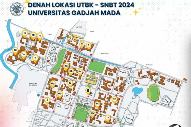 Ada Titik Denah Lokasi Dan Nama Ruangan Utbk Snbt Ugm Jangan