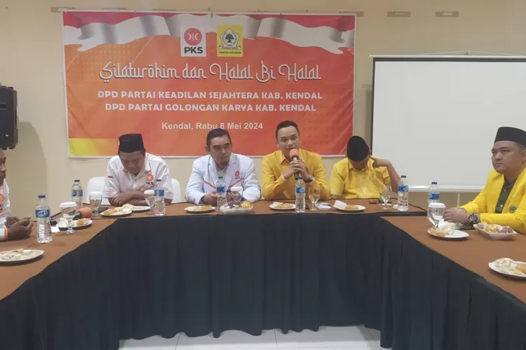 Silaturahim dan halal bi halal DPD PKS dan DPD Partai Golkar Rabu 8 Meoi 2024.  (Edi prayitno/kontributor kendal)