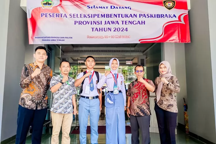 Arkan Fuqoha Firdaus dari SMAN 1 Subah dan Faradila Damayanti dari SMAN 1 Bawang mengikuti seleksi Paskibraka Jawa Tengah. (istimewa)
